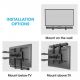 7. Manhattan 461849 Speaker Mount Wall Plastic, Steel Black
