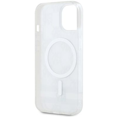 7. DKNY IML Checkered Mono Pattern & Printed Stripes MagSafe case for iPhone 15 / 14 / 13 - beige