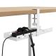 8. MACLEAN UNDERDESK CABLE ORGANIZER, MAX LOAD 5KG, WHITE MC-105 W