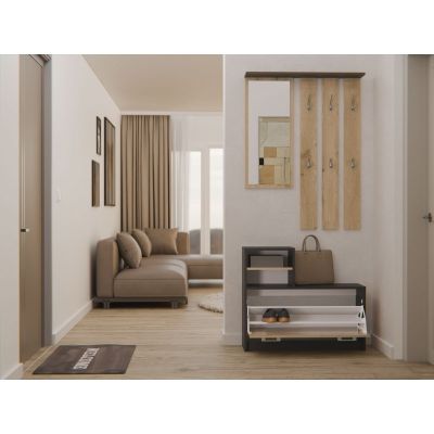 6. WARDROBE SHOE CABINET ANTHRACITE/ARTISAN
