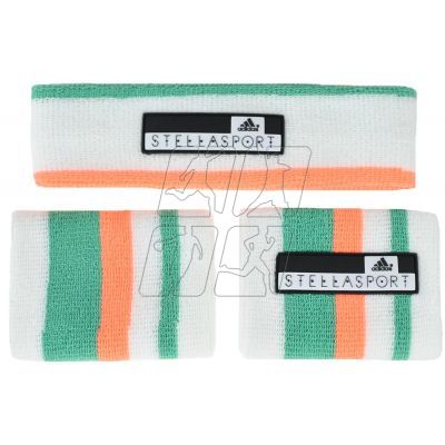 3. Adidas Women's Stellasport Headband Wristband Set białe One size