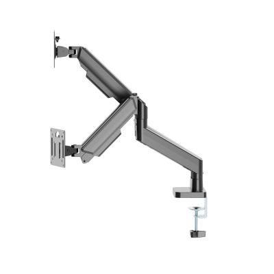3. GEMBIRD DESK ARM/MOUNT FOR TWO MONITORS (ADJUSTABLE) 17"-32", LOAD UP TO 10KG, BLACK