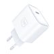 16. 3mk Rayo Charger 20W PD3.0 PPS USB-C Wall Charger + USB-C / USB-C 3A 60W Cable - White