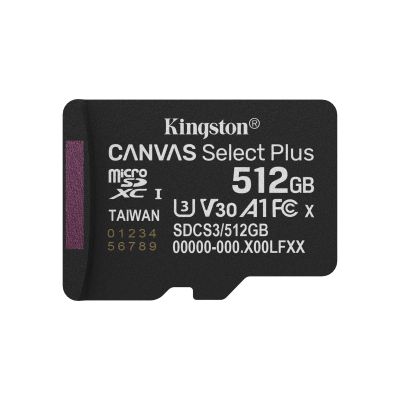 3. KINGSTON microSDXC 512GB Canvas Select Plus 3 + ADP
