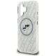 6. Karl Lagerfeld IML Glitter Karl & Choupette Heads Logo MagSafe iPhone 16 Case - Gray