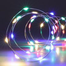 BATTERY-OPERATED WIRE LAMPS GARLAND 100 LED MULTICOLOR TIMER