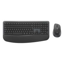 Logitech Signature Comfort Plus Combo MK880 for Business Keyboard Mouse Included Universal USB + Bluetooth QWERTZ German Graphite