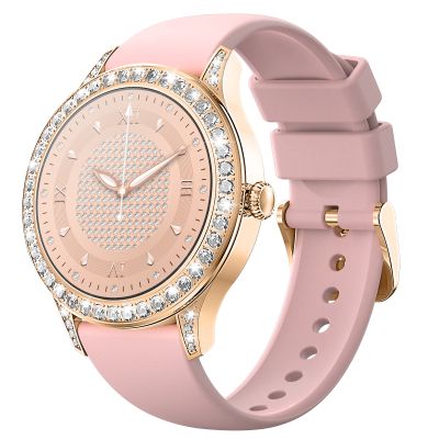 3. VELTORI VT360-1 Women's Smartwatch Pink Silicone Strap