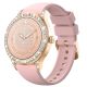 3. VELTORI VT360-1 Women's Smartwatch Pink Silicone Strap