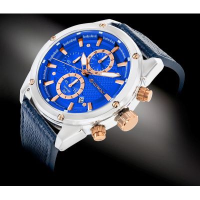 2. Giewont Chronograph Sapphire Silver Blue Men's Watch GW8810-A2