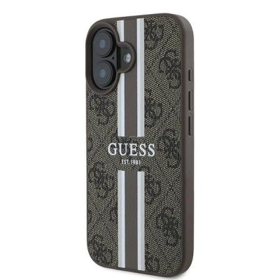 2. Guess 4G Printed Stripes MagSafe iPhone 16 Plus Case - Brown