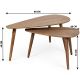 5. SET OF SIDE COFFEE TABLES FOR LIVING ROOM 2 PCS MDF WOOD