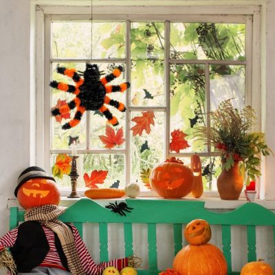 10. HALLOWEEN SPIDER DECORATIVE FIGURINE ORANGE