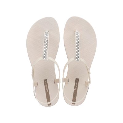 Ipanema Sandal Class women's beige flip-flop sandals with rhinestones