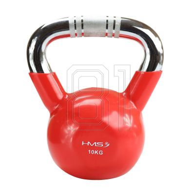 46. Kettlebell cast iron knurled handle HMS KTC10 RED