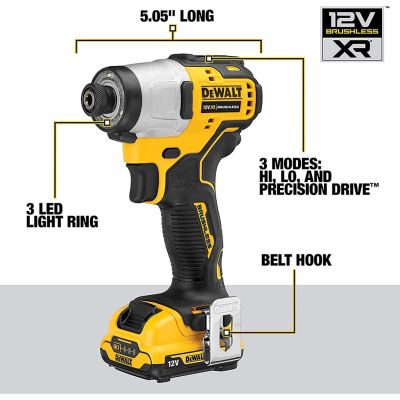 2. DeWALT DCF801D2-QW Powered Screwdriver/Impact Driver