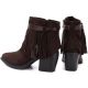 10. Women's insulated cowboy boots with fringes, chocolate M.Daszyński