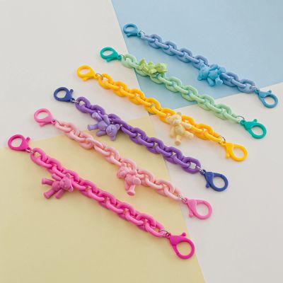 4. Color Chain (rope) colorful chain phone holder pendant for backpack wallet yellow