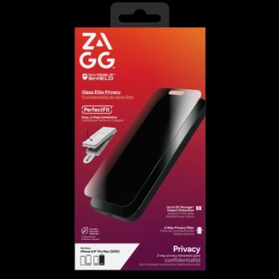 ZAGG Invisibleshield Glass Elite Privacy Glass for iPhone 17 Pro Max