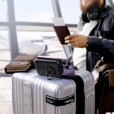 6. Wireless powerbank 10000mAh Joyroom JR-W050 20W MagSafe with ring and stand - black