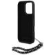 6. Karl Lagerfeld Saffiano Crystals w/Chain iPhone 16 Pro Max Case - Black