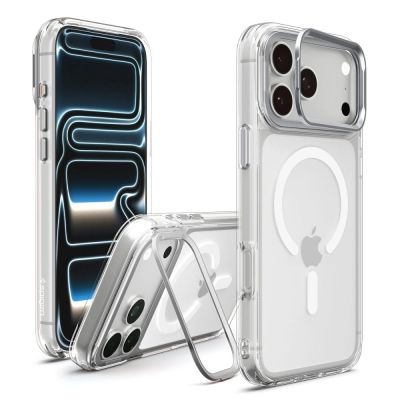 2. Spigen Ultra Hybrid Optik S MagSafe Case for iPhone 18 Pro / 17 Pro - Transparent Silver