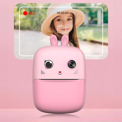 13. Mini Thermal Printer for Kids with Camera and Camcorder - Pink