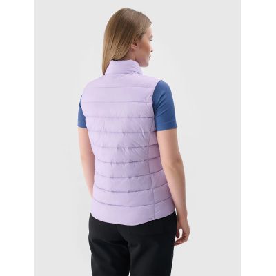 3. Women’s quilted down vest with stand-up collar 4F 4FWAW24TVJAF139-52S