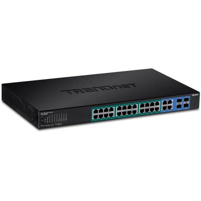 TRENDnet 28-Port Managed Gbit PoE+ 370W WebSmart 19" Switch
