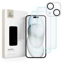 Tech-Protect Supreme Set for iPhone 15 2x tempered glass for display / tempered glass for camera