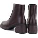 10. Women's leather ankle boots on a burgundy platform D&A S.Barski CR62-3369
