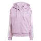 8. Women's adidas Essentials 3-Stripes Full-Zip Fleece Hoodie Purple JY3080