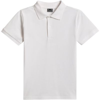 2. Boy's polo shirt 4F M662 white 4FJWSS26TPTSM662 10S
