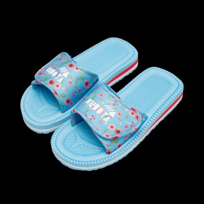 5. Kubota Velcro flaps multicolor floral blue K25SS-100-001-14-1