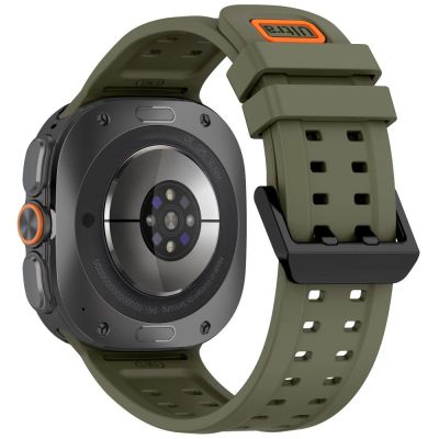 2. Tech-Protect Silicone Air Strap for Samsung Galaxy Watch Ultra 47mm - Olive