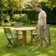 4. 4-Piece Set of Foldable Green Plastic Catering Chairs KOMODO