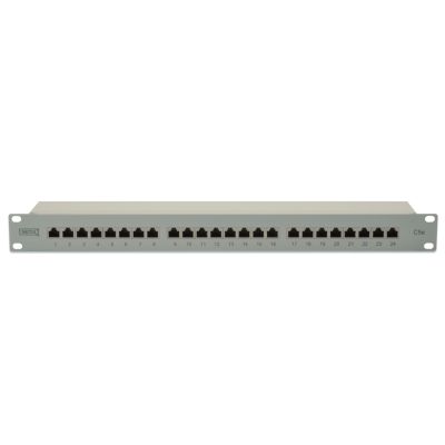 6. Digitus Patch Panel 19'' 24x RJ45, LSA level, cat.5e, shielded, 1U, gray, cable guide
