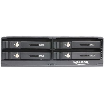 6. Delock 5.25" Mobile Rack for 4 x 2.5” SATA HDD / SSD