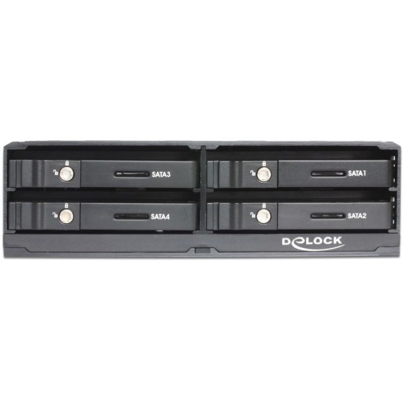 6. Delock 5.25" Mobile Rack for 4 x 2.5” SATA HDD / SSD