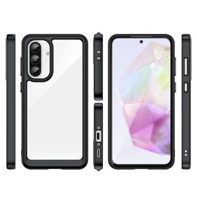 2. Outer Space Case for Samsung Galaxy A26 Cover with Flexible Frame - Black