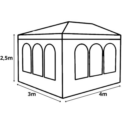 10. GARDEN TENT PAVILION 3X4X2.5M NAVY BLUE SASKA GARDEN