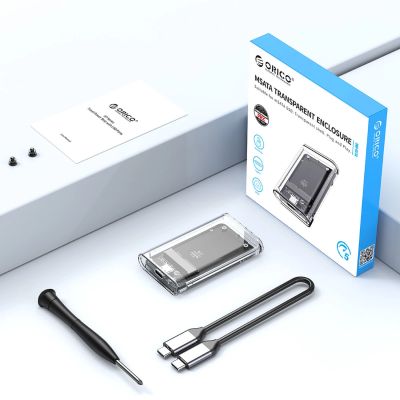 8. Orico TC10-MS MSATA USB-C 3.2 5Gb/s Disk Cartridge - Transparent
