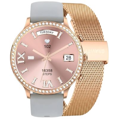 Smartwatch Gravity Rose Gold Strap and Bracelet GT5-8