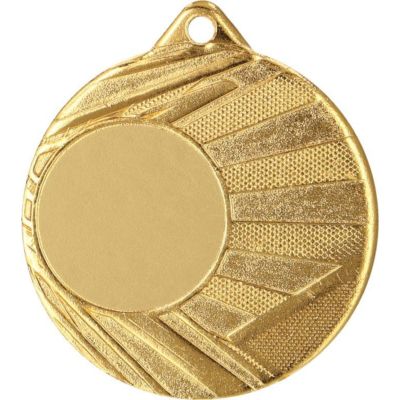 14. MEDAL WITH SPACE FOR A STICKER, GOLDEN, DIAMETER 50mm