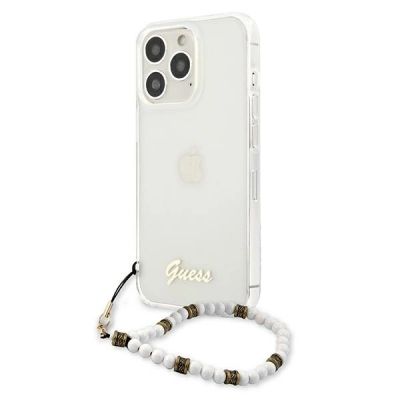 2. Guess GUHCP13LKPSWH iPhone 13 Pro / 13 6.1" Transparent Hardcase White Pearl