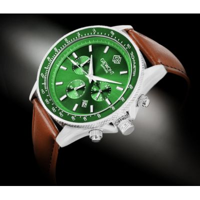 2. Men's Watch Giewont Chronograph Sapphire Brown Green GW3520-A6
