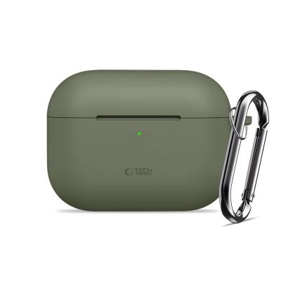 2. Tech-Protect Silicone Hook Case for AirPods Pro - Olive