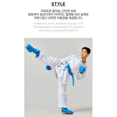 17. Karate WKF BLUE Shin and Foot Protectors | MOOTO