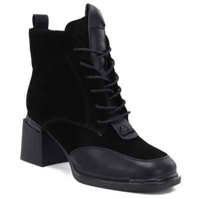 Women’s black suede leather ankle boots Artiker 59C0116