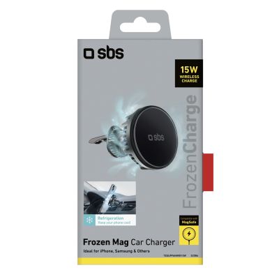 4. Smartphone holder with inductive charger SBS TESUPFANWIR15W 15W for air vent, with cooling - black